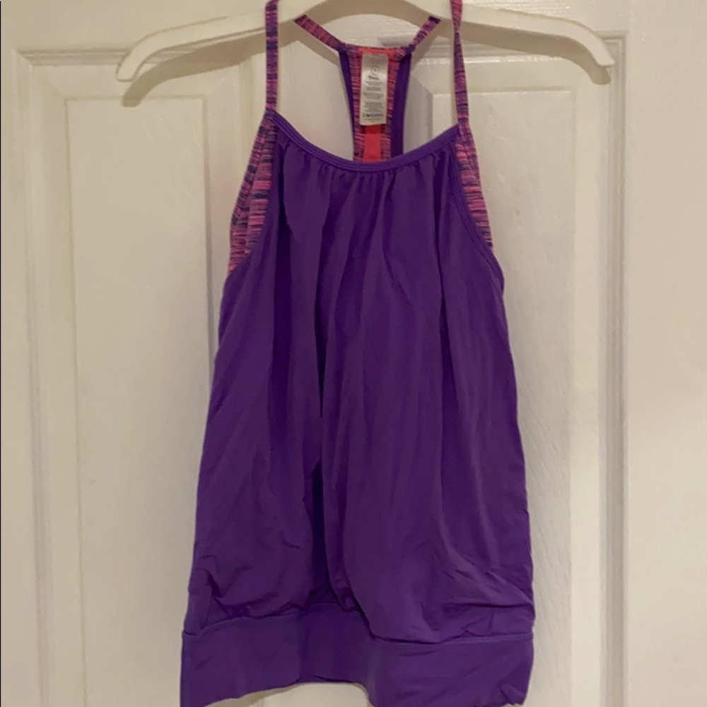 Two layered dark purple tank